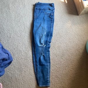 Destresed jean legging
